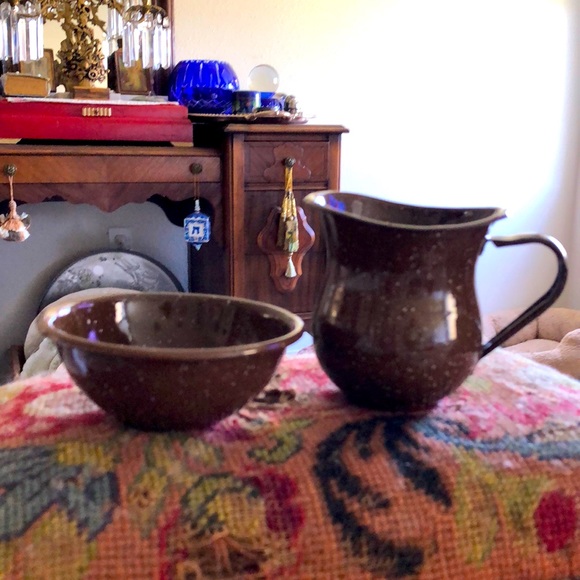 Other - Enamelware mug & small bowl